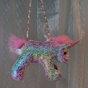 Unicorn Purse Plush Pink-Purple